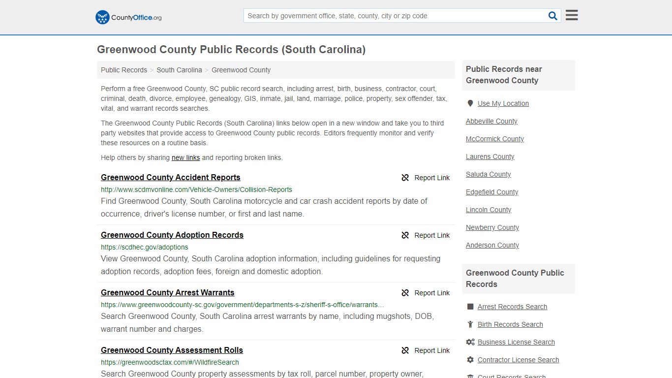 Public Records - Greenwood County, SC (Business, Criminal ...