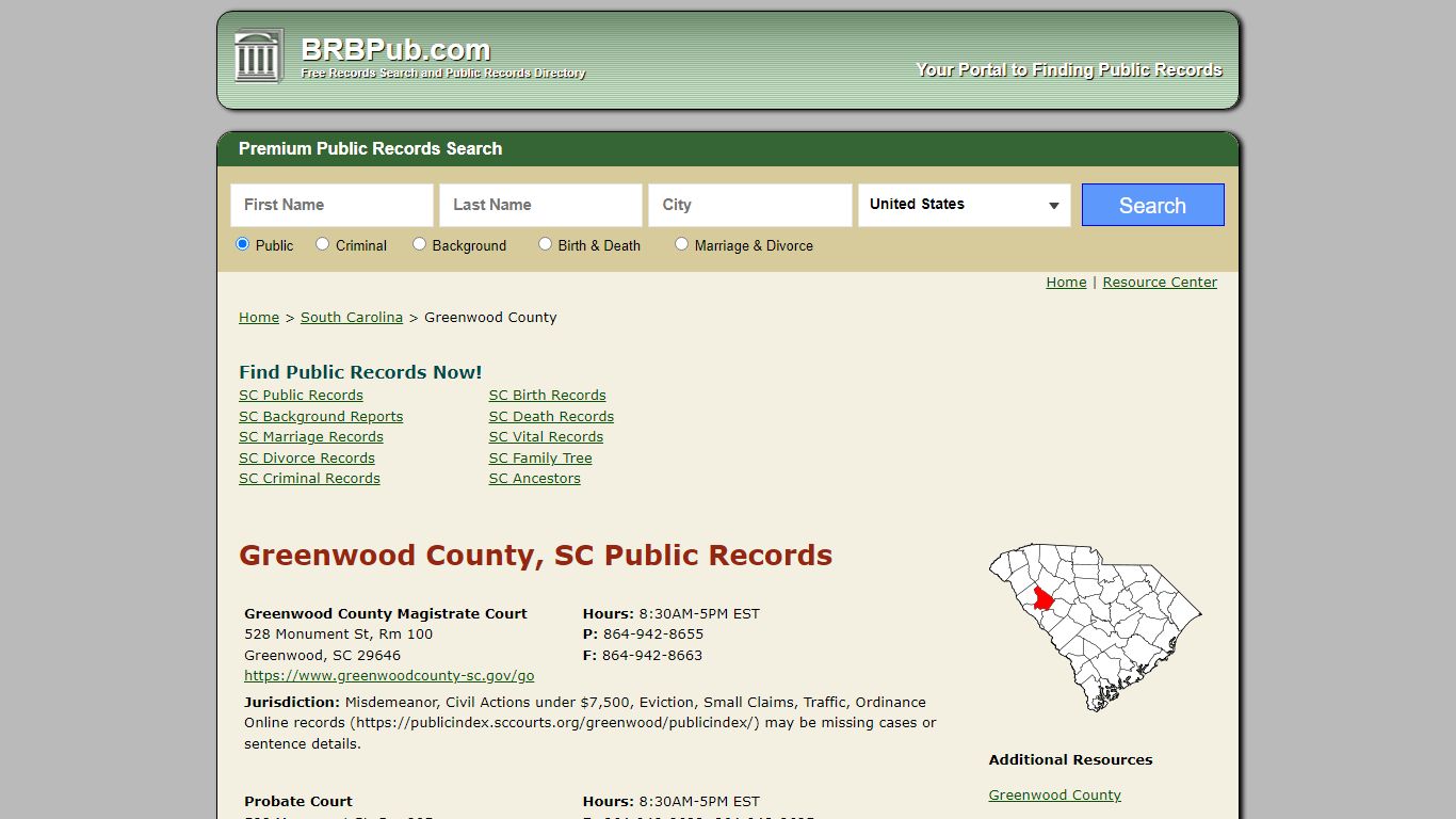 Greenwood County Public Records | Search South Carolina ...