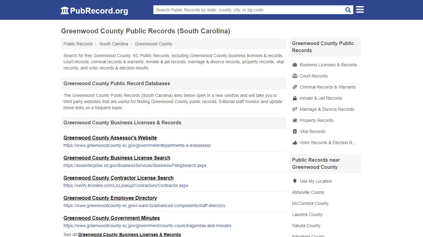 Free Greenwood County Public Records (South Carolina ...